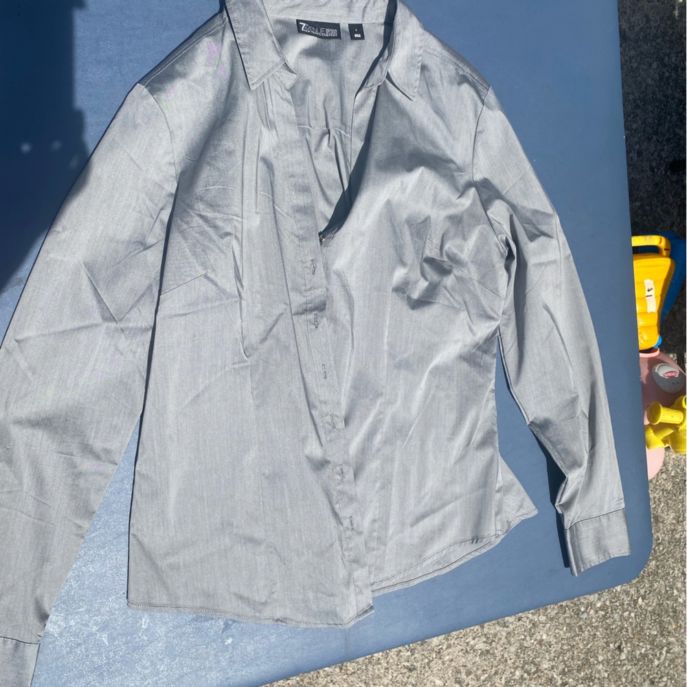 Large Gray Button down